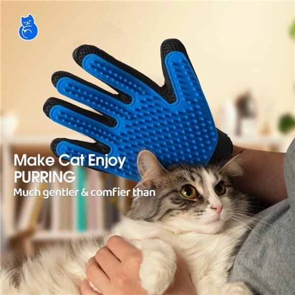 Pet Grooming Gloves Cat Brushes for Gentle Shedding -Efficient Pets Hair Remover - Picture 3 of 7